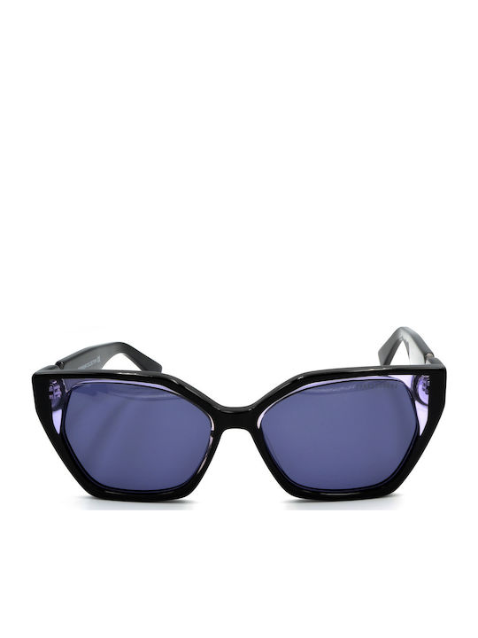 Funky Buddha Women's Sunglasses with Purple Horn-Rimmed Frame and Purple Polarized Lenses FBS2050/006