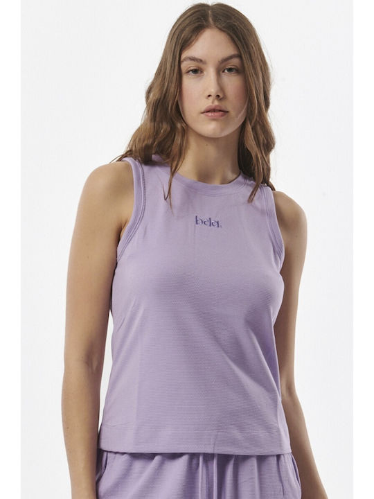 Body Action Women's Athletic Blouse Sleeveless Lilac