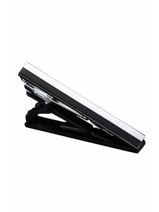 Federico Metallic Tie Clip Black