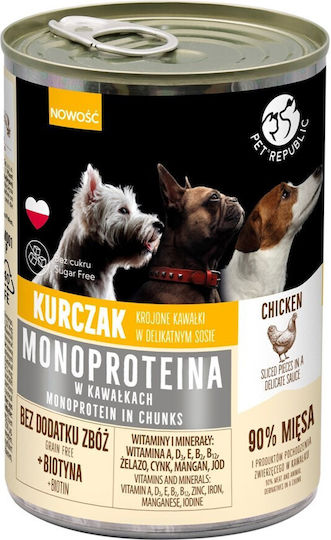 Pet Republic Υγρή Τροφή Σκύλων σε Κονσέρβα με Κοτόπουλο χωρίς Σιτηρά & Γλουτένη 400gr