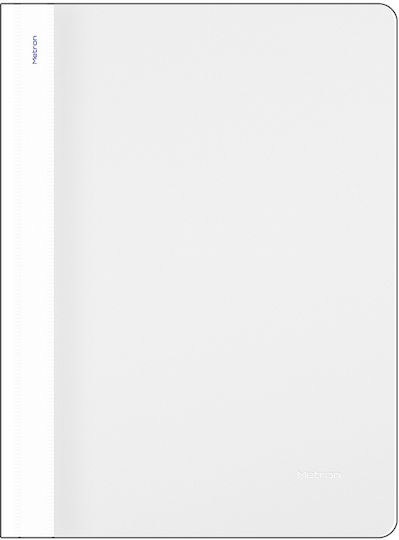 Metron Clipboard with Spring for Paper A4 White 1pcs