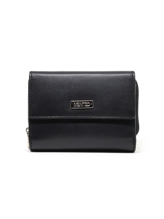 Mentzo Large Leather Women's Wallet with RFID Black