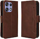 Back Cover Synthetic Leather / Plastic Magnetic Brown (Honor 50 Pro)