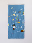 Nima Island Kids Beach Towel Blue 140x70cm