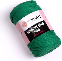 YarnArt Șnur Macrame 3mm Macrame Bumbac Verde 8...