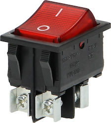 Orno On-Off switch Rocker with Lighting Red 1pcs