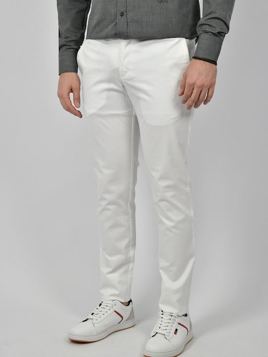 GioS Designs Herrenhose Chino in Slim Passform Weiß