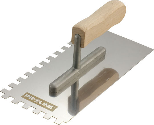 Proline Spatulă pentru gresie Inox 270x130mm cu Mâner de Lemn 61534