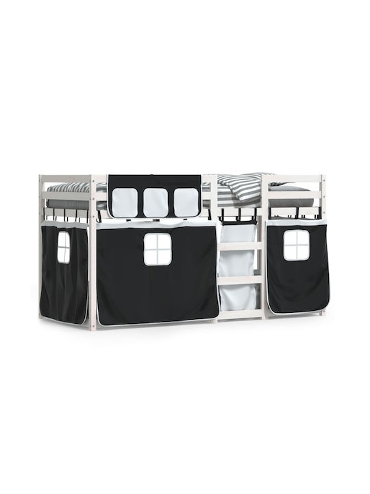 Pat pentru Copii Loft Bed Single Alb pentru Sal...