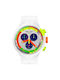 Swatch Neon Jelly Watch Chronograph Battery with White Rubber Strap