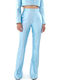 Дамско Текстил Панталон с Bootcut Крoйка Sky Blue