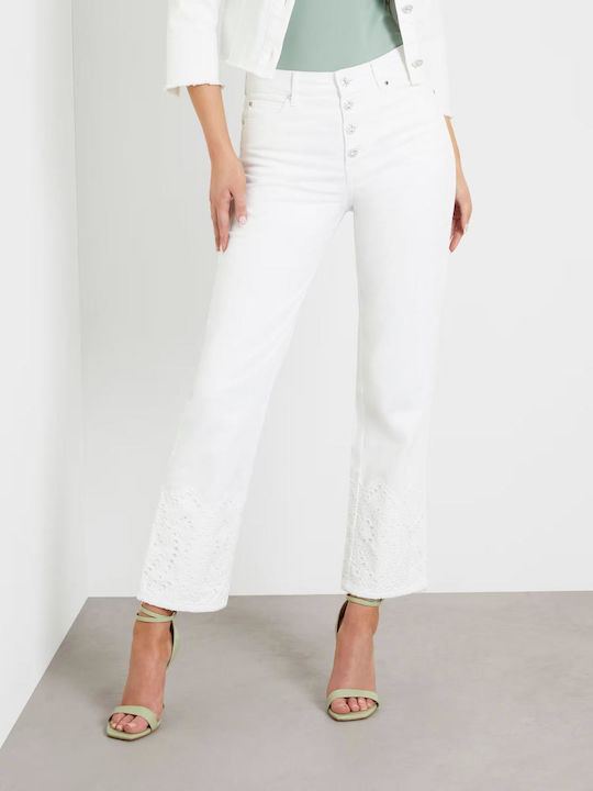 Guess Women's Fabric Trousers White