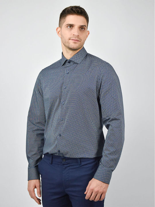 Olymp Men's Shirt Long Sleeve Cotton Blue