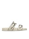 Women's Flat Sandals in Beige Color