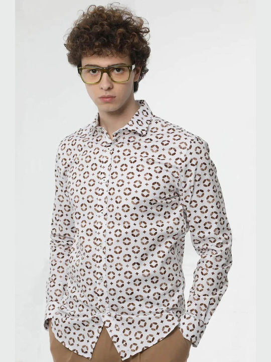 Makan Men's Shirt Long Sleeve Beige