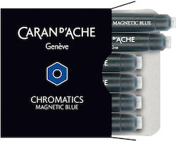 Caran D'ache 6 Ανταλλακτικά Μελάνια για Πένα Μπλε