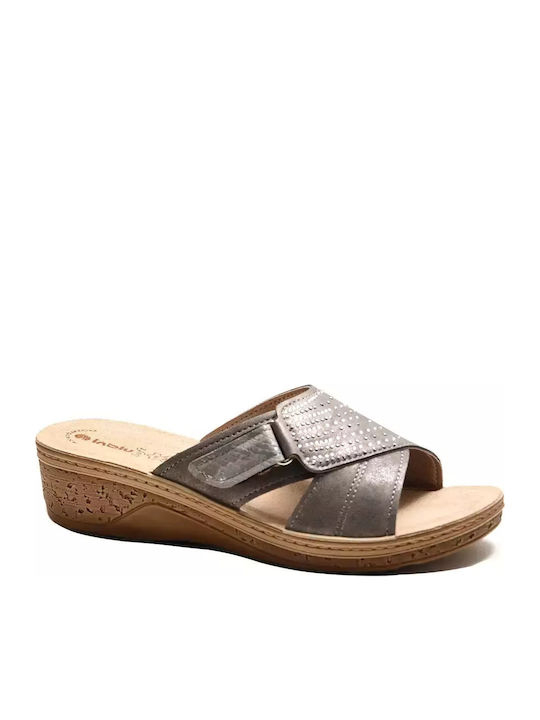 Women's Flat Sandals Anatomic in Gray Color