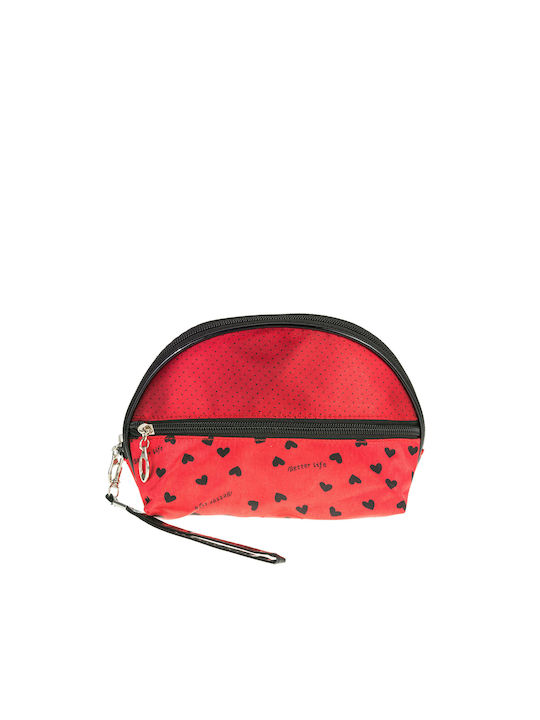 Beautifly Toiletry Bag in Red color 20cm