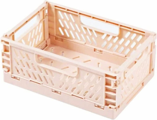 Coș de Depozitare Plastic Roz 22x15x8.5cm 1buc