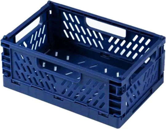 Coș de Depozitare Plastic Albastru 22x15x8.5cm 1buc