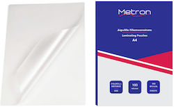 Metron Laminating Sheets A4 100 microns 100pcs