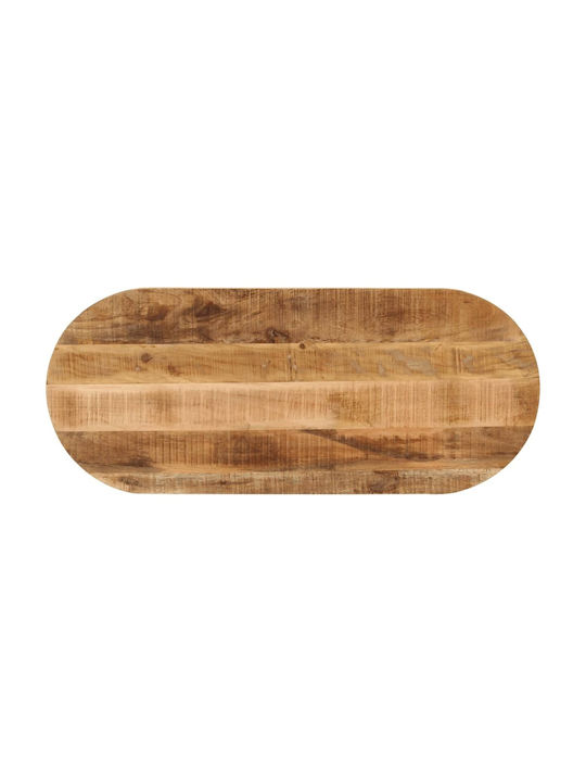 vidaXL Oval Table Surface made of Solid Wood Mango 100x40x2.5cm 370104 1pcs