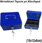 Cash Box with Lock Blue 0424.151