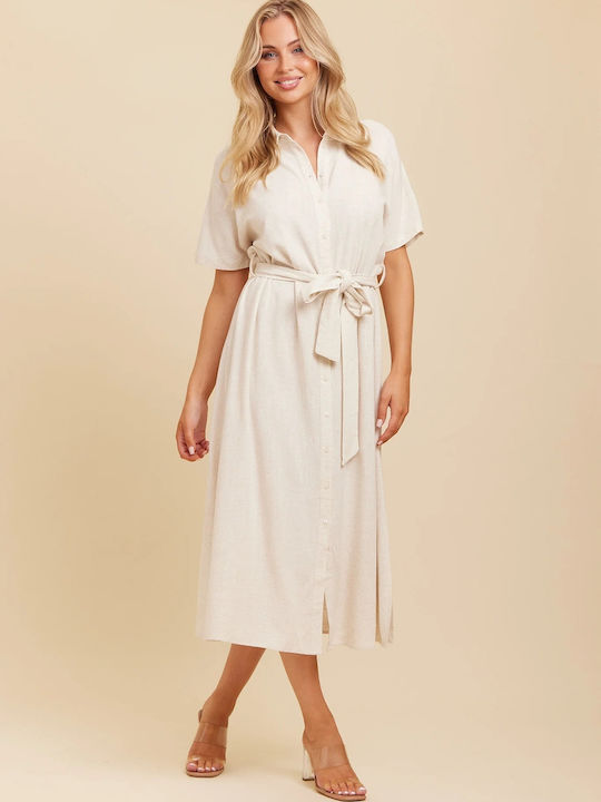 Rochie Midi Bej