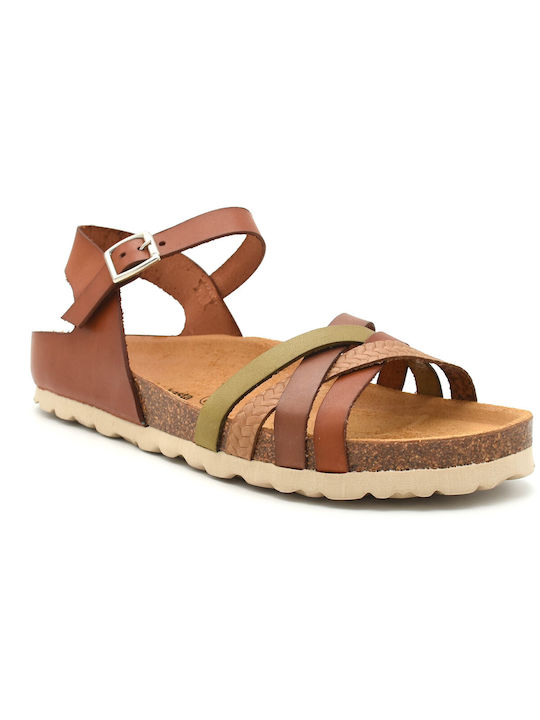Aero by Kasta Anatomic Leather Women's Sandals Tabac Brown