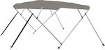 vidaXL Aluminium Boat Canopy L239xW184xH131cm Gray