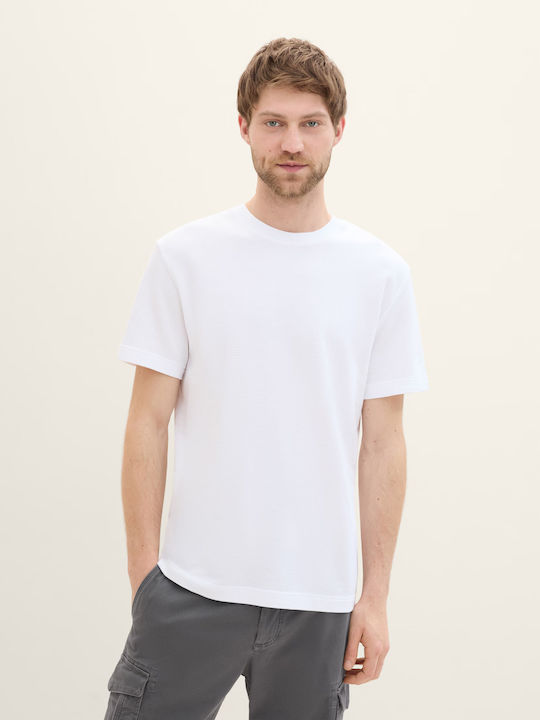 Tom Tailor Men's Short Sleeve T-shirt White