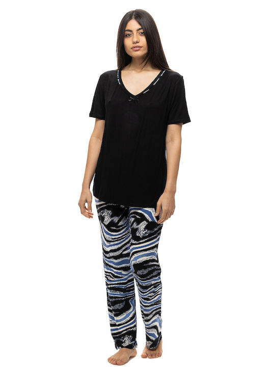 Koyote Summer Satin Women's Pyjama Pants Black
