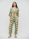 Ble Resort Collection Γυναικεία Παντελόνα Παραλίας Πράσινο/καφέ