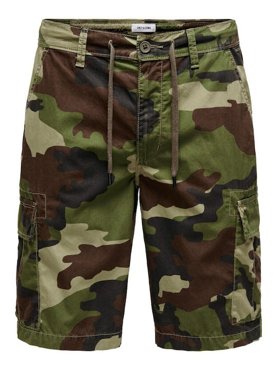 Only & Sons Men's Shorts Cargo Green