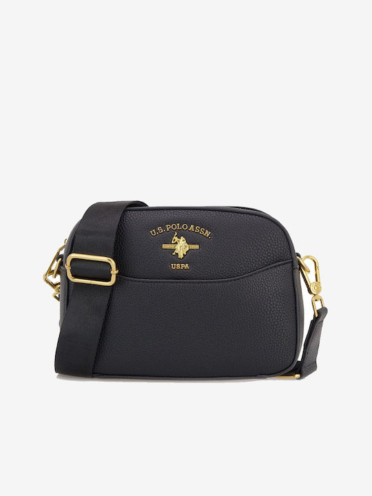 U.S. Polo Assn. Din piele Geantă de damă Crossbody Neagră