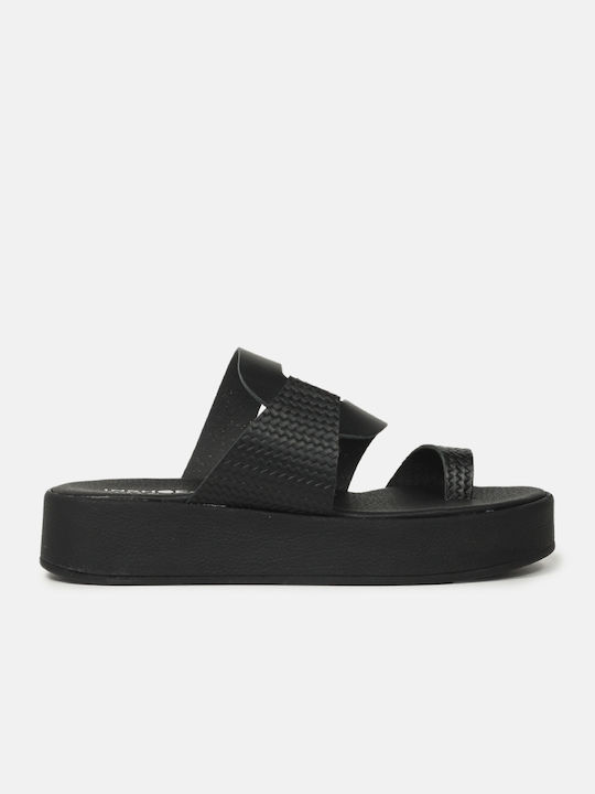 InShoes Piele Sandale dama Pantofi cu platformă în Negru Culoare