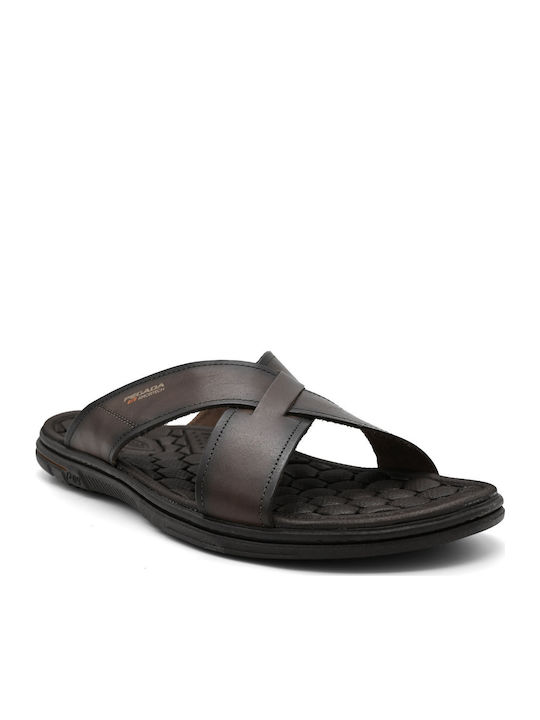 Pegada Δερμάτινα Ανδρικά Σανδάλια σε Καφέ Χρώμα
