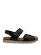 Leder Herrensandalen in Schwarz Farbe