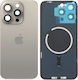 Πίσω Γυαλί Μαγνήτες Magsafe & Camera Lens Iphone 15 Pro Max Natural Titanium