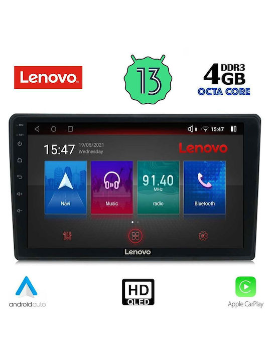 Lenovo Ηχοσύστημα Αυτοκινήτου 2DIN (Bluetooth/USB/AUX/WiFi/GPS/Apple-Carplay/Android-Auto) με Οθόνη Αφής 9"