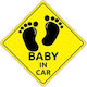 Autoline Знак Baby on Board Жълт Възглавнички н...