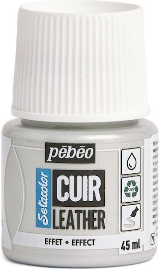 Metallisches Silber Setacolor Lederfarbe 45ml