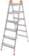 Perilla Leiter Metallisch mit 2x6 Stufen 137cm