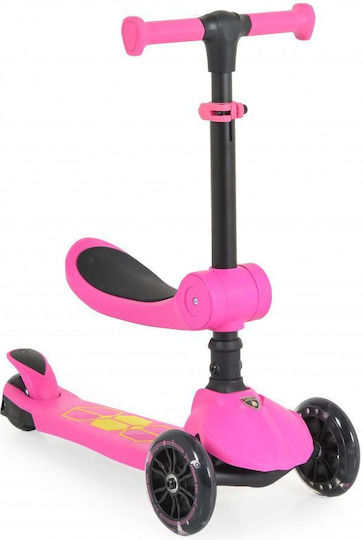 Byox Kids Scooter Foldable Lamborghini 3-Wheel with Seat Pink