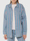 Damen Blau Overshirt