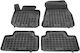 Rezaw Plast Set of Front and Rear Mats 4pcs Tray Type for BMW Series 3 G20 2018+ Black
