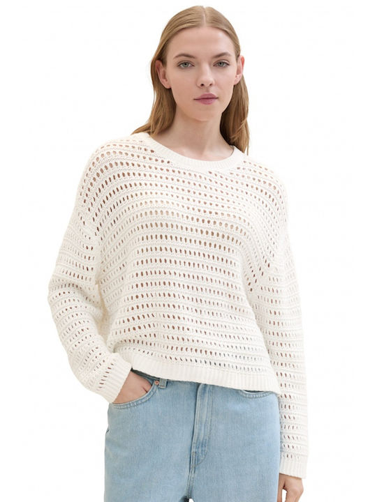 Tom Tailor Damen Pullover Off White