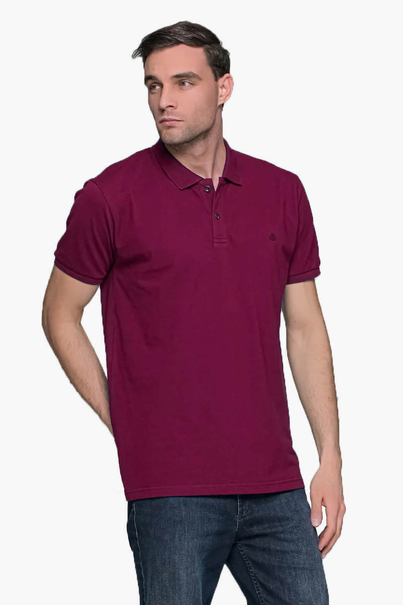 Everbest Polo Μπλούζα Κοντομάνικη Μπορντό 242830