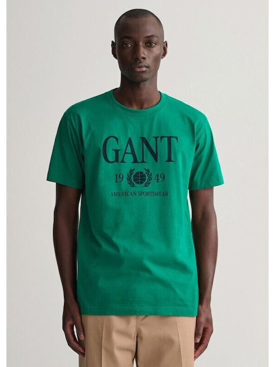 Gant Мъжко Тениска с Къс Ръкав Зелен
