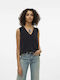 Vero Moda Women's Blouse Long Sleeve with V Neck Black